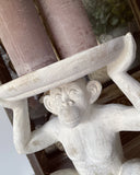 Whitewash Monkey Statue