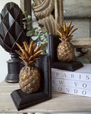 Gold Pineapple Bookends