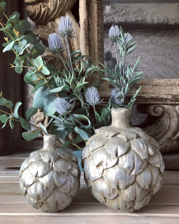 Large Silver Artichoke