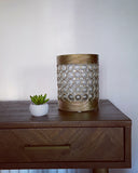 Gold Hurricane Candle Holder