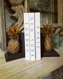 Gold Pineapple Bookends