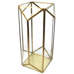 Large Gold Geometric Lantern