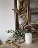 Elegant Gold Candlestick Leaf