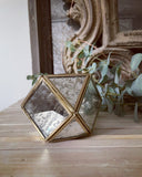 Gold Prism Candle Holder