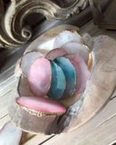 4 Turquoise Gemstone Crystal Coasters