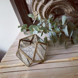 Gold Prism Candle Holder