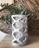 Large Stone Patterned Candle Holder