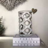 Large Stone Patterned Candle Holder