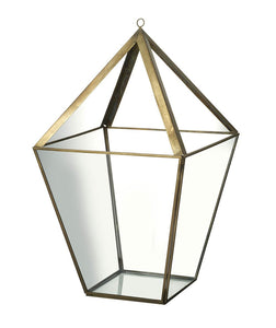 Large Gold Pyramid Lantern