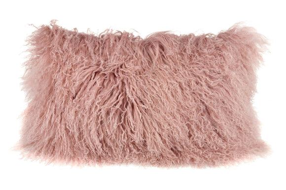 Luxury Sheepskin Cushion - Candy Floss