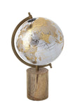 World Globe White/Gold