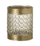 Gold Hurricane Candle Holder